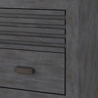 Biom Nightstand, 2 Drawers, Charcoal Brown Solid Hardwood, 24 Inch - BM339280
