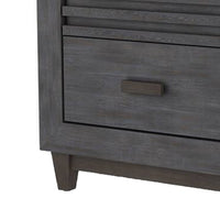 Biom Nightstand, 2 Drawers, Charcoal Brown Solid Hardwood, 24 Inch - BM339280