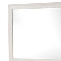 Loji 48 Inch Dresser Mirror, Weathered Gray Frame, Solid Rubberwood - BM339294