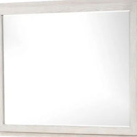 Loji 48 Inch Dresser Mirror, Weathered Gray Frame, Solid Rubberwood - BM339294