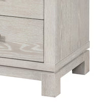 Loji Nightstand, 3 Drawers, White Marble Top, Weathered Gray, 29 Inch - BM339295