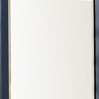 Tela 36 Inch Dresser Mirror, Blue Pinewood Frame, Dark Brown Top - BM339303