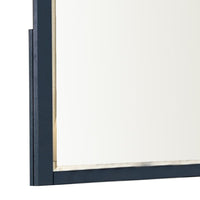Tela 36 Inch Dresser Mirror, Blue Pinewood Frame, Dark Brown Top - BM339303