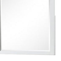 Tela Dresser Mirror, White Pinewood Frame, Dark Brown Top, 36 Inch - BM339306