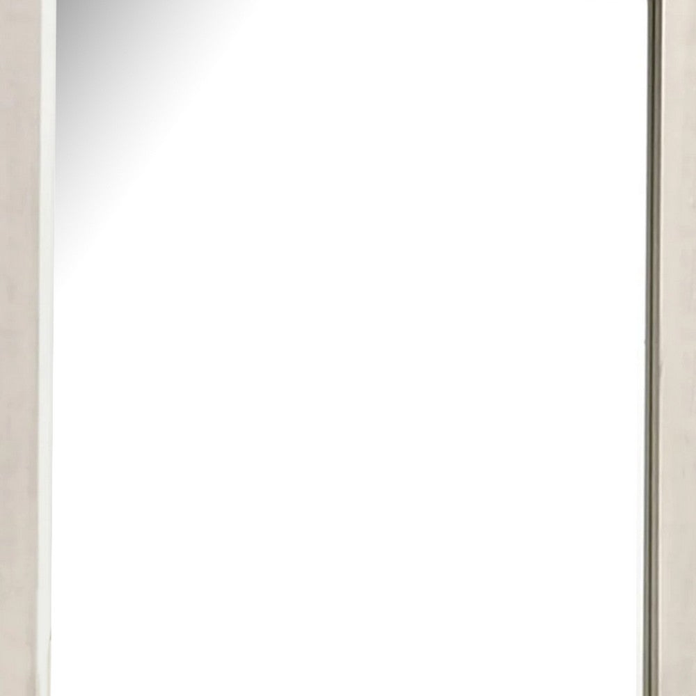 Hyao Dresser Mirror, White Wash Veneer, 38 Inch Square Frame - BM339310