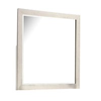 Hyao Dresser Mirror, White Wash Veneer, 38 Inch Square Frame - BM339310