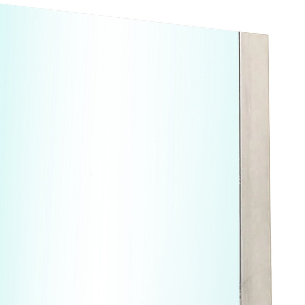 Nomi Dresser Mirror, 44 Inch White Wash Rectangular Wood Frame - BM339314