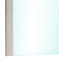 Nomi Dresser Mirror, 44 Inch White Wash Rectangular Wood Frame - BM339314