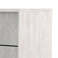Nomi Nightstand, 2 Drawers and Melamine Top, Stone Gray Front, 24 Inch - BM339315