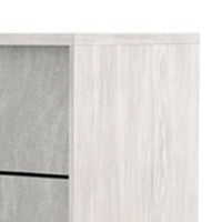 Nomi Nightstand, 2 Drawers and Melamine Top, Stone Gray Front, 24 Inch - BM339315