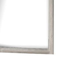 Miot Dresser Mirror, 39 Inch Square Wood Frame, White Wash - BM339318
