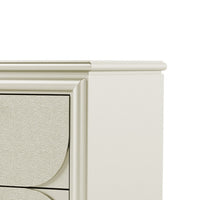 Zema Nightstand, 2 Drawers w Acrylic Handles, Silver Rubberwood, 30 Inch - BM339320
