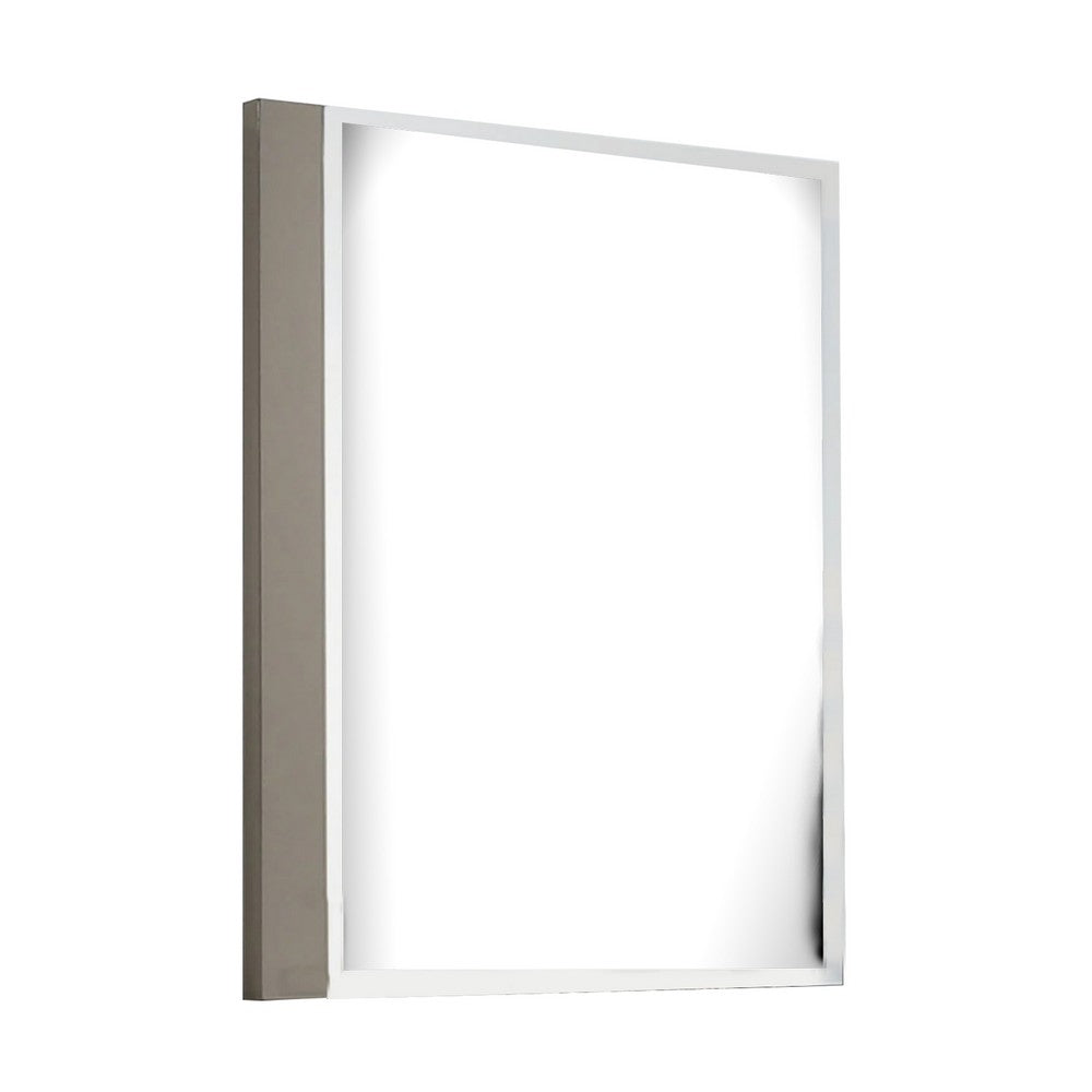 Suni Dresser Mirror, 40 Inch, Sleek Light Taupe Wood, Frameless Design - BM339326