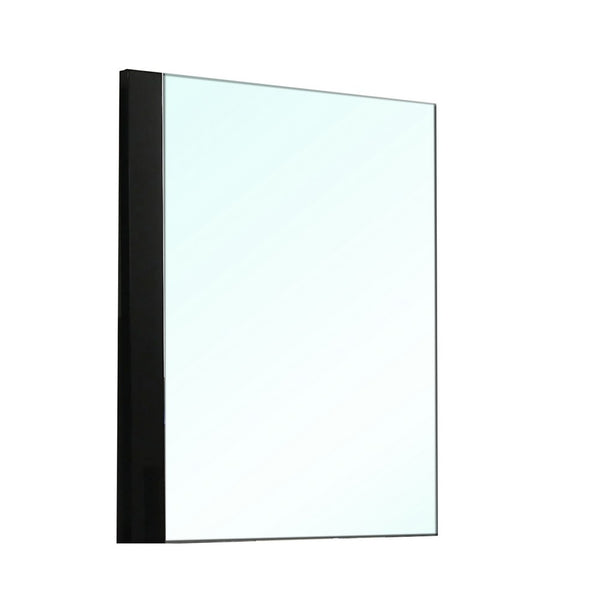 Suni Dresser Mirror, 40 Inch, Sleek Piano Black Wood, Frameless Design - BM339330