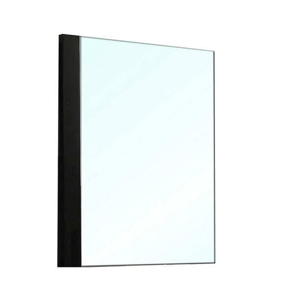 Suni Dresser Mirror, 40 Inch, Sleek Piano Black Wood, Frameless Design - BM339330