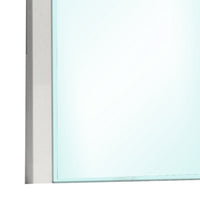 Suni Dresser Mirror, 40 Inch, Sleek White Wood, Frameless Design - BM339334
