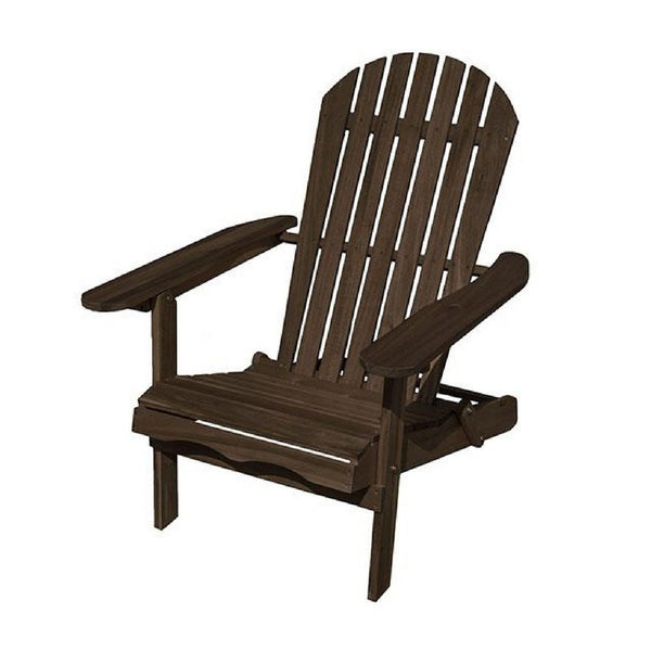 Geli Outdoor Adirondack Chair, Slatted Back, Weathered Gray Wood - BM339338