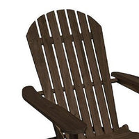 Geli Outdoor Adirondack Chair, Slatted Back, Weathered Gray Wood - BM339338
