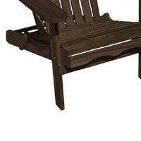 Geli Outdoor Adirondack Chair, Slatted Back, Weathered Gray Wood - BM339338