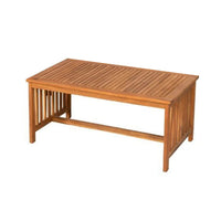 Kaila 2pc Outdoor Table and Loveseat Set, Beige Cushion, Natural Brown - BM339339