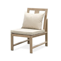 Beli Outdoor Side Chair Set of 2, Washable Beige Covers, Natural Brown - BM339344