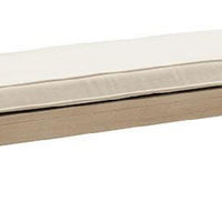 Beli Outdoor Bench, Beige Seat Cushion, Natural Brown Aluminum 57 Inch - BM339345