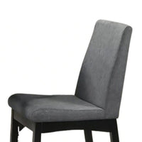 Heni Counter Height Chair, Gray Polyester Cushions, Dark Walnut Brown - BM339352