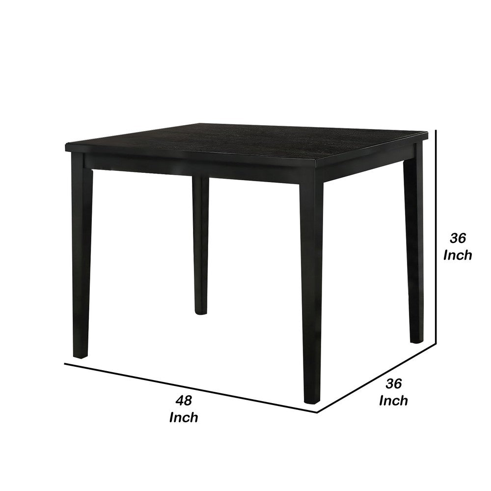 Heni Counter Height Table, 48 Inch Rectangular Top, Dark Walnut Brown - BM339353