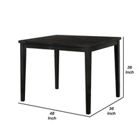 Heni Counter Height Table, 48 Inch Rectangular Top, Dark Walnut Brown - BM339353