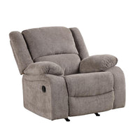 Cem Manual Reclining Chair, Pillow Tufted, Mocha Gray Chenille - BM339354