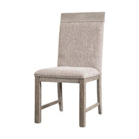 Gris Side Dining Chair, Gray Solid Wood, Fabric Padded Seat - BM339378