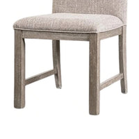 Gris Side Dining Chair, Gray Solid Wood, Fabric Padded Seat - BM339378