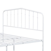 Nix Full Size Bed, Classic Spindle Headboard and Footboard, White Metal - BM339384
