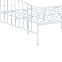 Nix Full Size Bed, Classic Spindle Headboard and Footboard, White Metal - BM339384