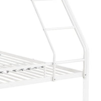 Zena Twin over Full Bunk Bed with Attached Ladder, White Metal - BM339392