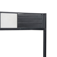 Mely Full over Full Bunk Bed, Attached Side Ladder, Black White Metal - BM339393