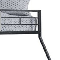 Mely Twin over Full Bunk Bed, Attached Side Ladder, Black and White Metal - BM339395