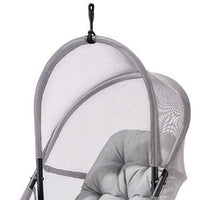 Bery Patio Hanging Swing Chair, Cushioned Light Gray Mesh - BM339399