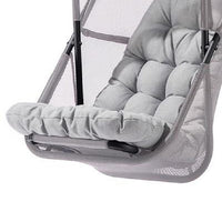 Bery Patio Hanging Swing Chair, Cushioned Light Gray Mesh - BM339399