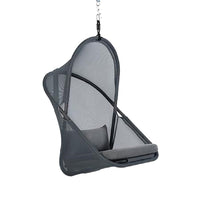 Cery Outdoor Hanging Swing Chair, Cushioned Dark Gray Mesh - BM339400