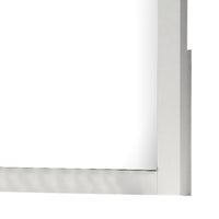 Yoki 41 Inch Dresser Mirror, Modern Glam White with Gold Acrylic Accents - BM339416