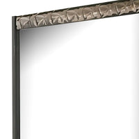 Zara 36x40 Dresser Mirror, Rectangular, Chrome Geo Molding, Ash Gray - BM339420