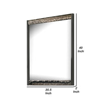 Zara 36x40 Dresser Mirror, Rectangular, Chrome Geo Molding, Ash Gray - BM339420