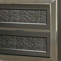 Levi Nightstand, 2 Leaf Molded Framed Drawers, Dark Gray - BM339421