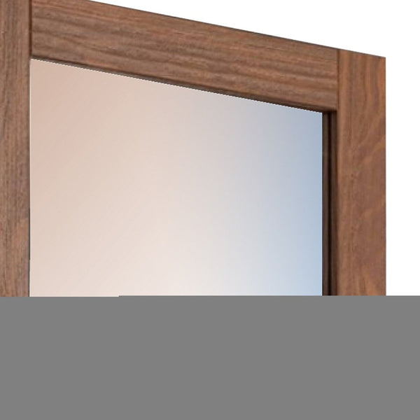Stav Dresser Mirror, Rectangular Frame, Mahogany Brazilian Pine Wood - BM339423
