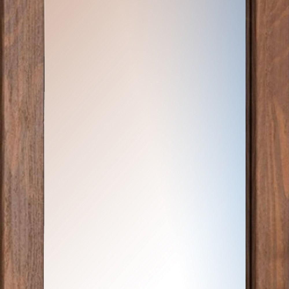 Stav Dresser Mirror, Rectangular Frame, Mahogany Brazilian Pine Wood - BM339423