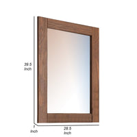 Stav Dresser Mirror, Rectangular Frame, Mahogany Brazilian Pine Wood - BM339423