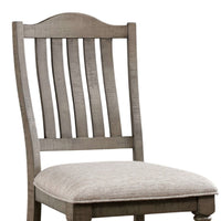 Cay Side Dining Chair Set of 2, Turned Legs, Curved Back, Gray - BM339429