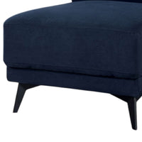Panie Modular Armless Lounge Chair, Adjustable Headrest, Navy Blue Fabric - BM339439