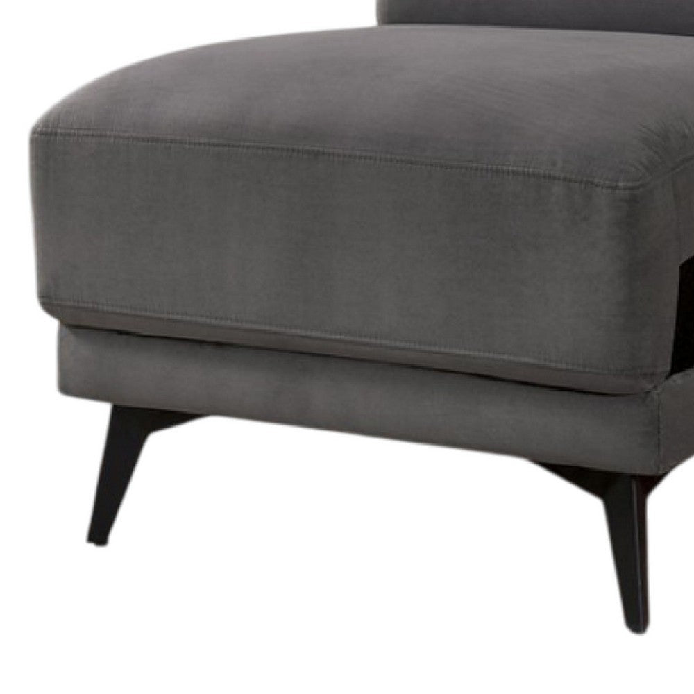 Panie Modular Armless Lounge Chair, Adjustable Headrest, Dark Gray Fabric - BM339440